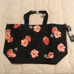 Victoria’s Secret floral tote with zipper